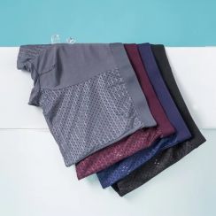 12Pcs Ice Silk Ice Mesh Mens Briefs