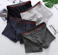16Pcs Mens Striped Cotton Underwear