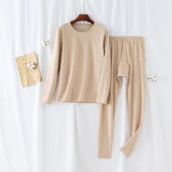 3 Sets Mens Apricot Thin Thermal Underwear Set