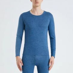 15 Sets Mens Stretch Solid Color Thermal Underwear Set